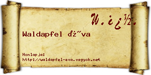 Waldapfel Éva névjegykártya
